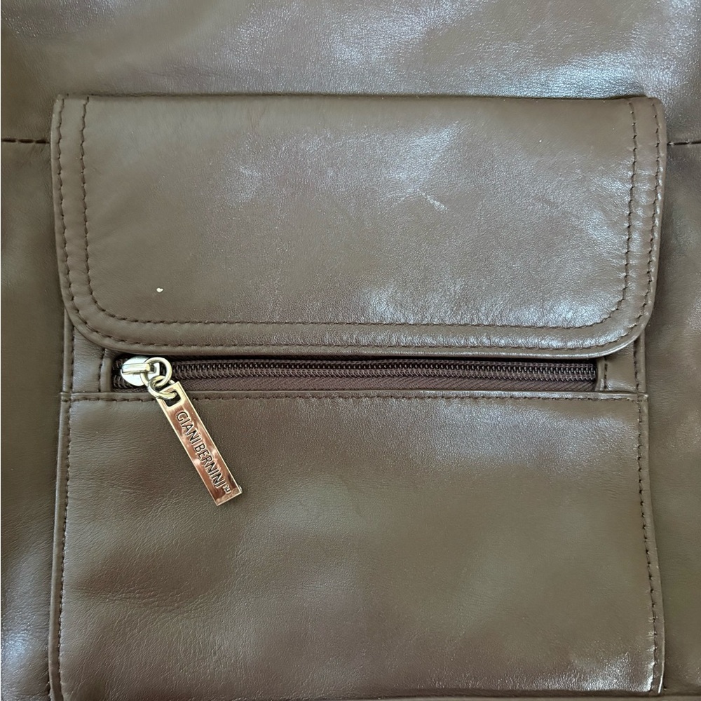 Giani Bernini Nappa Leather Venice crossbody bag in brown - Picture 2 of 10